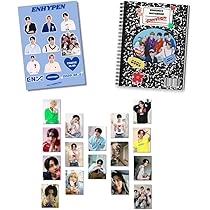 Enhypen K-Pop Combo Pack with Notebook, Sticker Sheet & 16